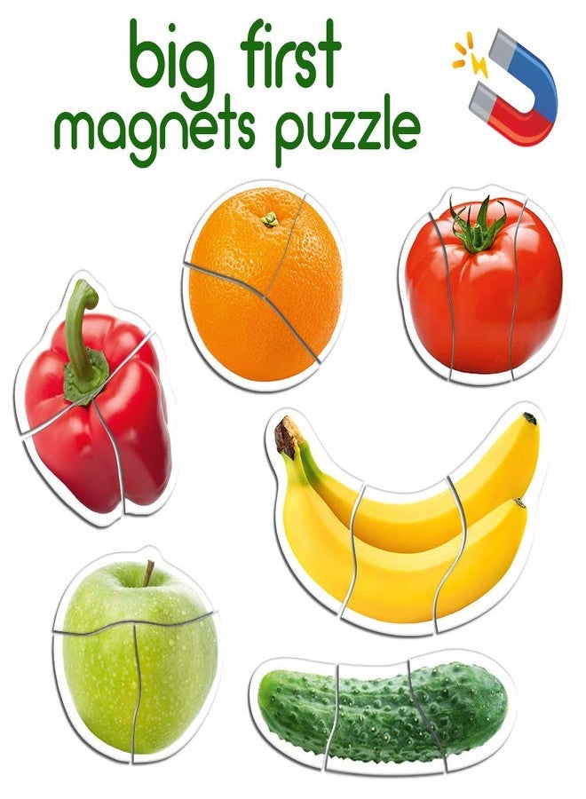 magdum Fruits & Vegetables Magnetic Puzzles for Kids - Fridge Magnets for Toddlers - Toddler Puzzle - Travel Toys for Children - Magnetic Travel Games Baby Toys - Magnets for Preschooler - Image 3